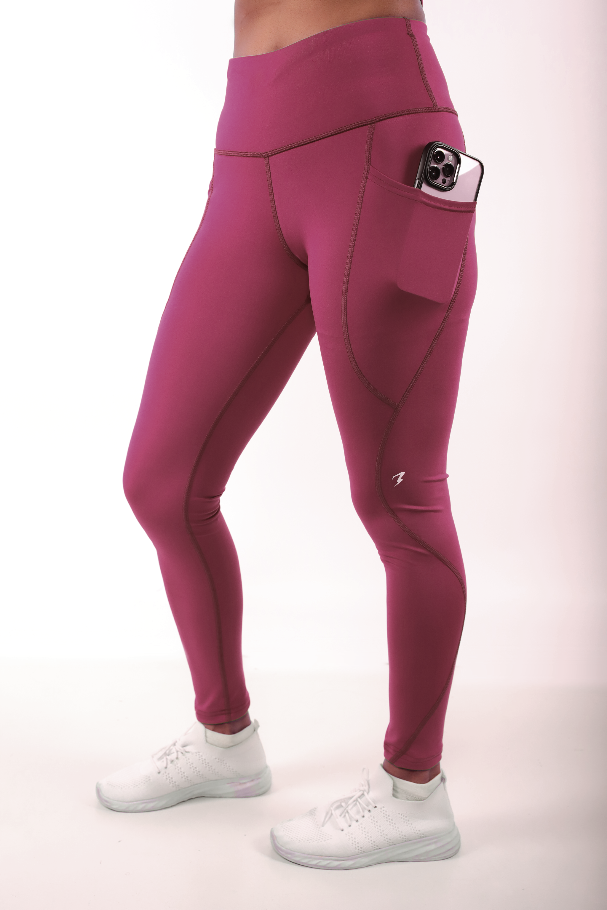 breathable maroon workout leggings for running and yoga