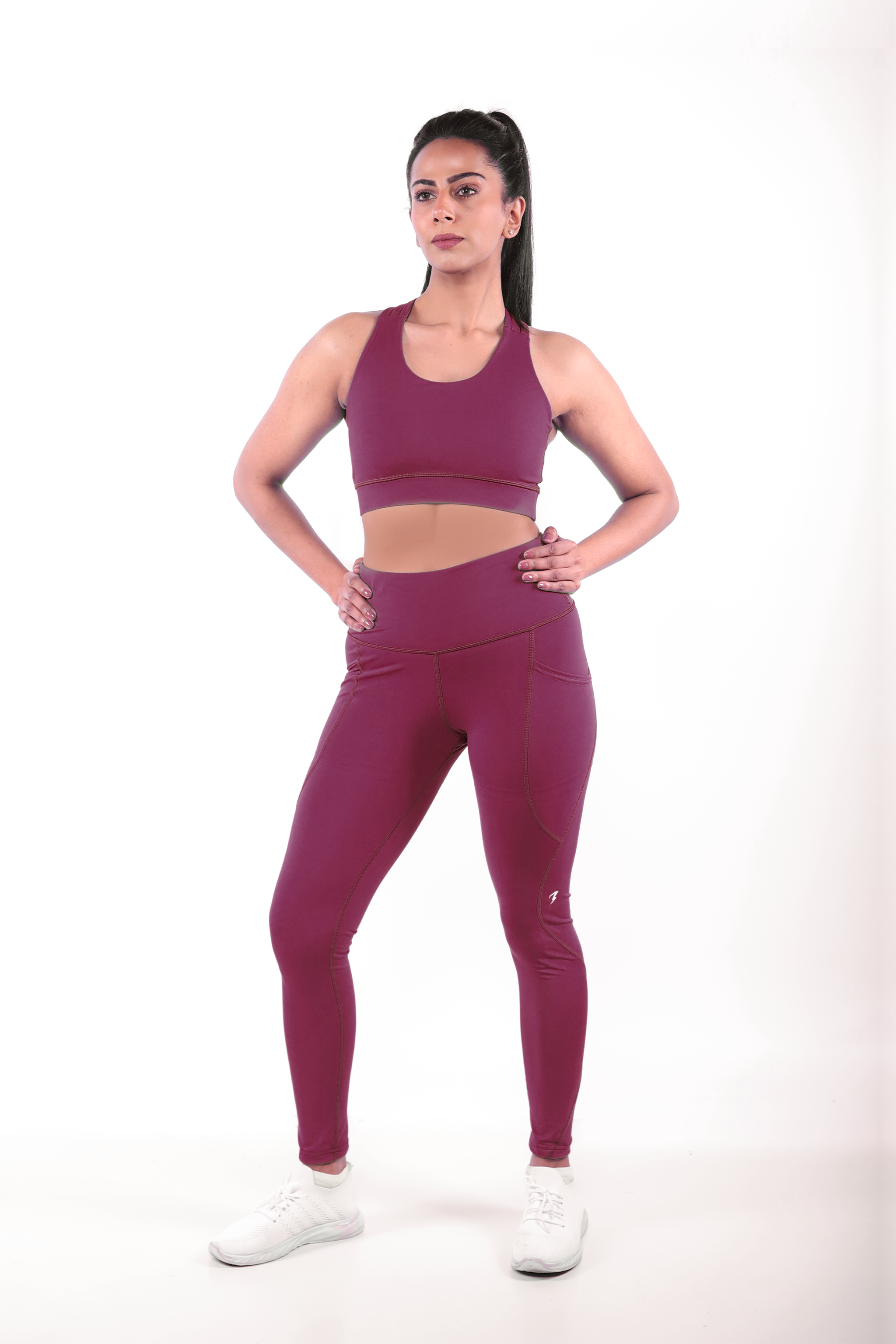 high waisted maroon gyml eggings for improved performance