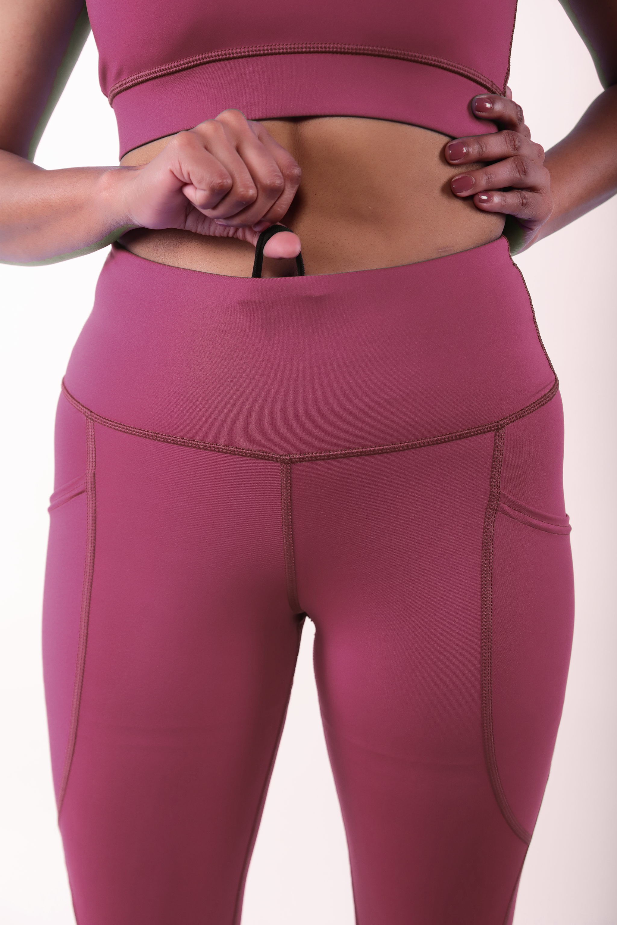 maroon workout leggings