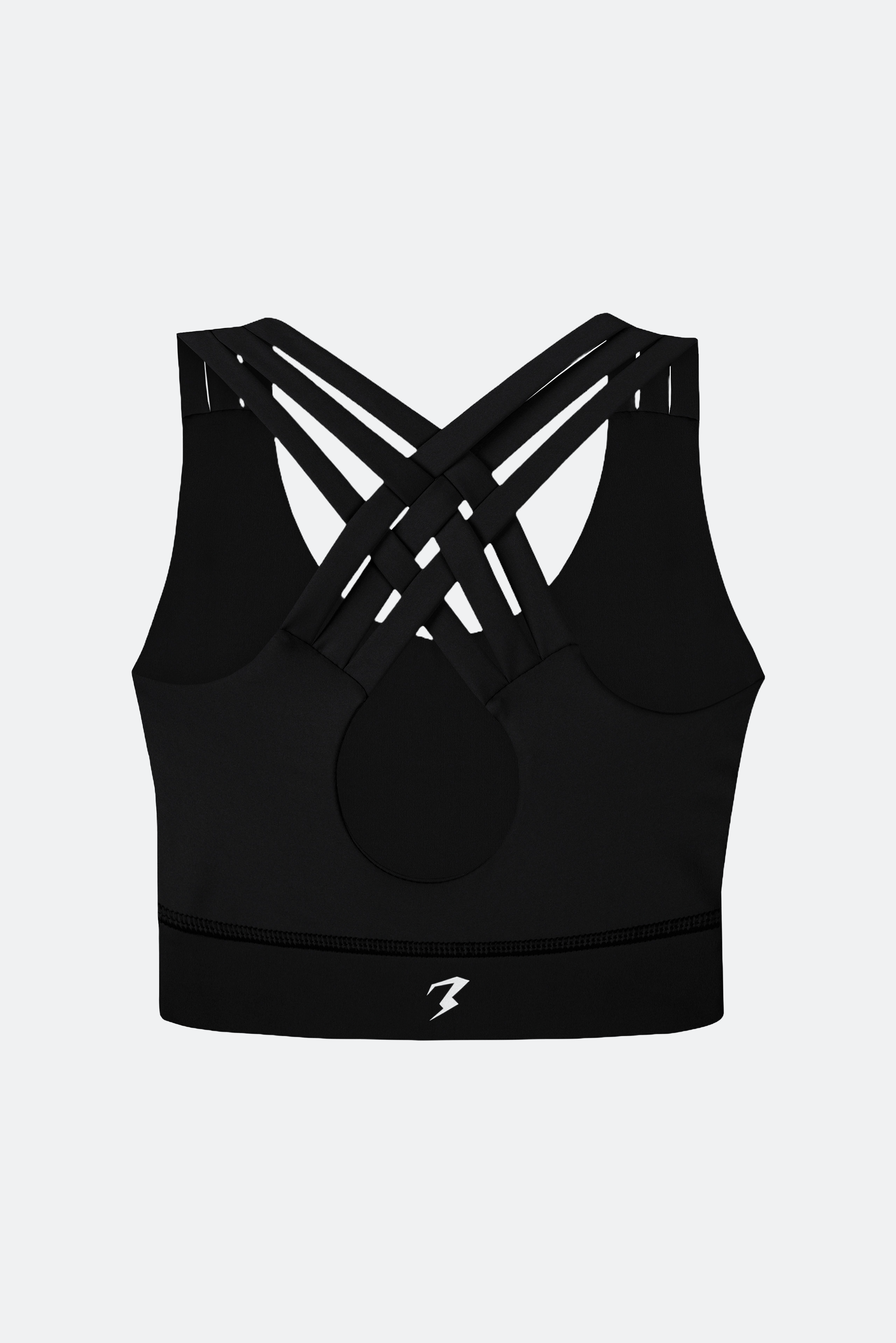 moisture wicking black sports bra for intense training