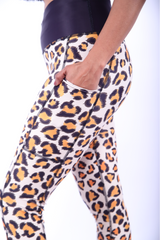 breathable leopard workout leggins for running and training