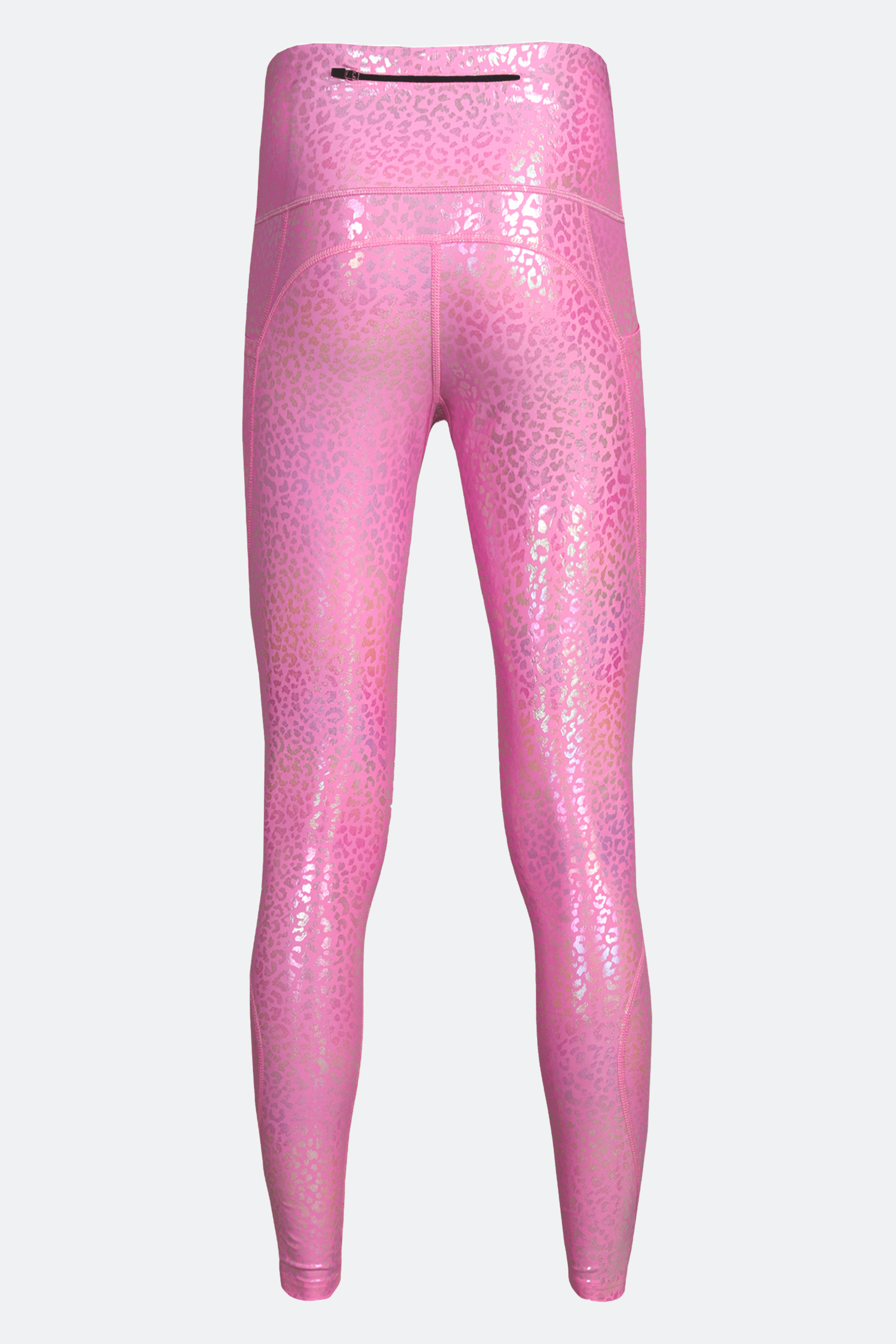 breathable metallic leopard print leggings for running