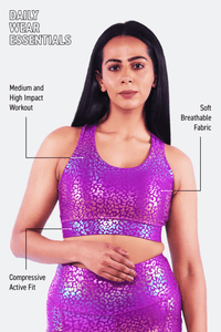 breathable plum workout set for running and yoga