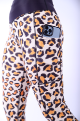 high waisted leopard print gym leggings for gym sessions