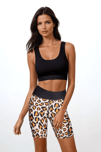 Leopard Compression Short + Bra Set - BODYBORN