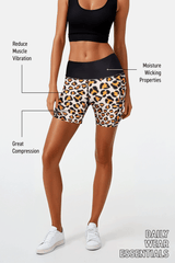 Leopard Compression Short + Bra Set - BODYBORN