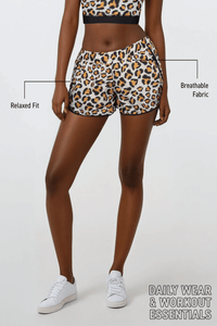 Leopard Luxe Loose Shorts - BODYBORN