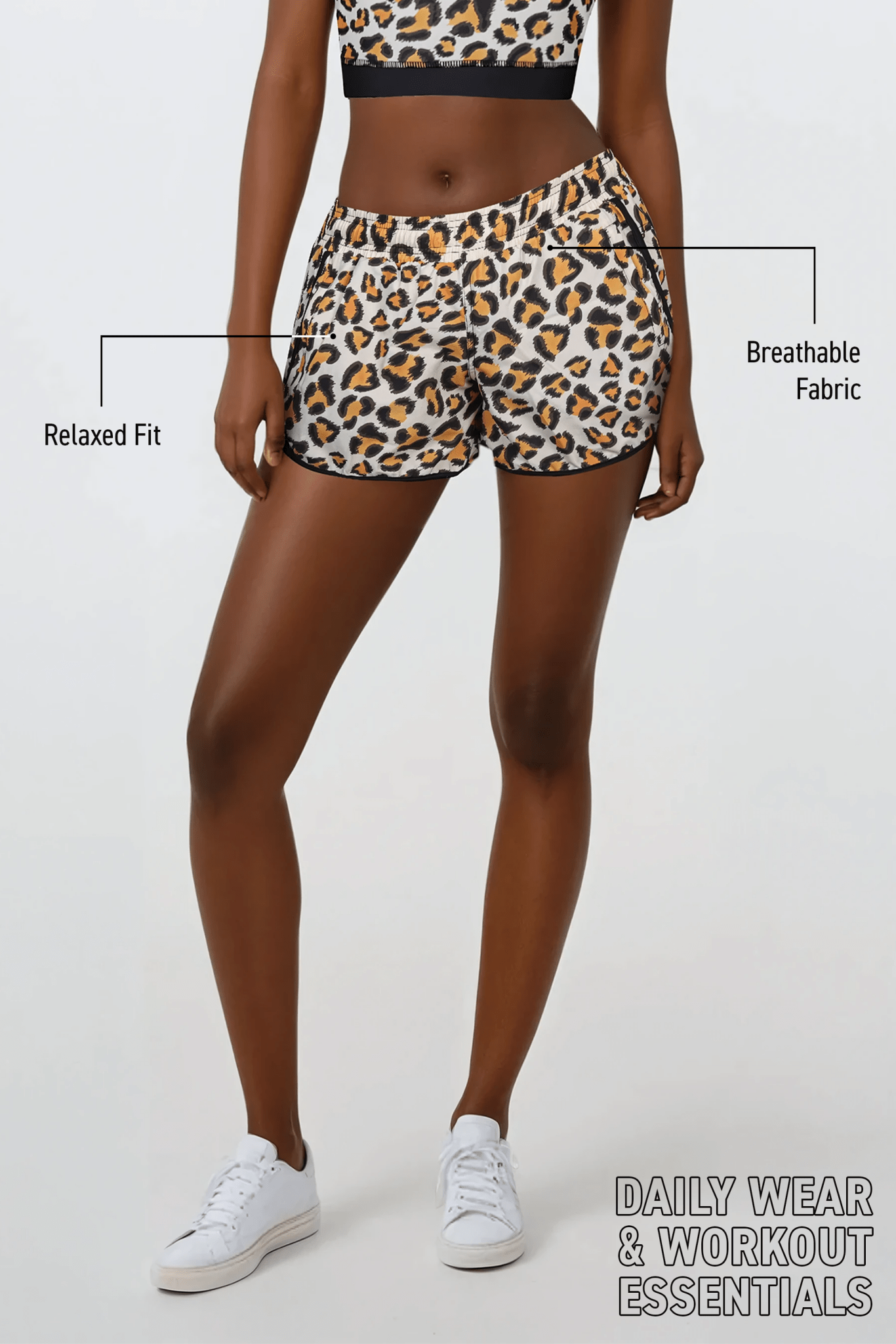 Leopard Luxe Loose Shorts - BODYBORN