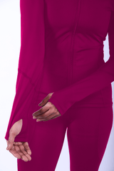 Maroon Plum Power Jacket - BODYBORN