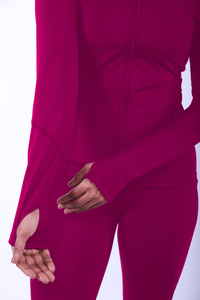Maroon Plum Power Jacket - BODYBORN