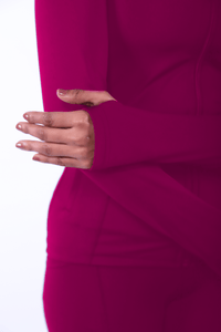 Maroon Plum Power Jacket - BODYBORN