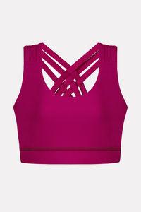 Maroon Plum Power Sports Bra - BODYBORN