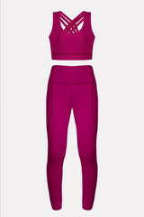 Maroon Plum Power Sports Bra - BODYBORN
