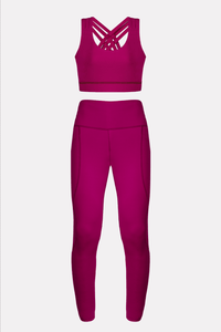 Maroon Plum Power Sports Bra - BODYBORN