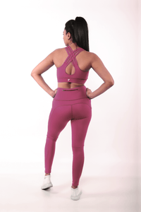 Maroon Plum Power Sports Bra - BODYBORN