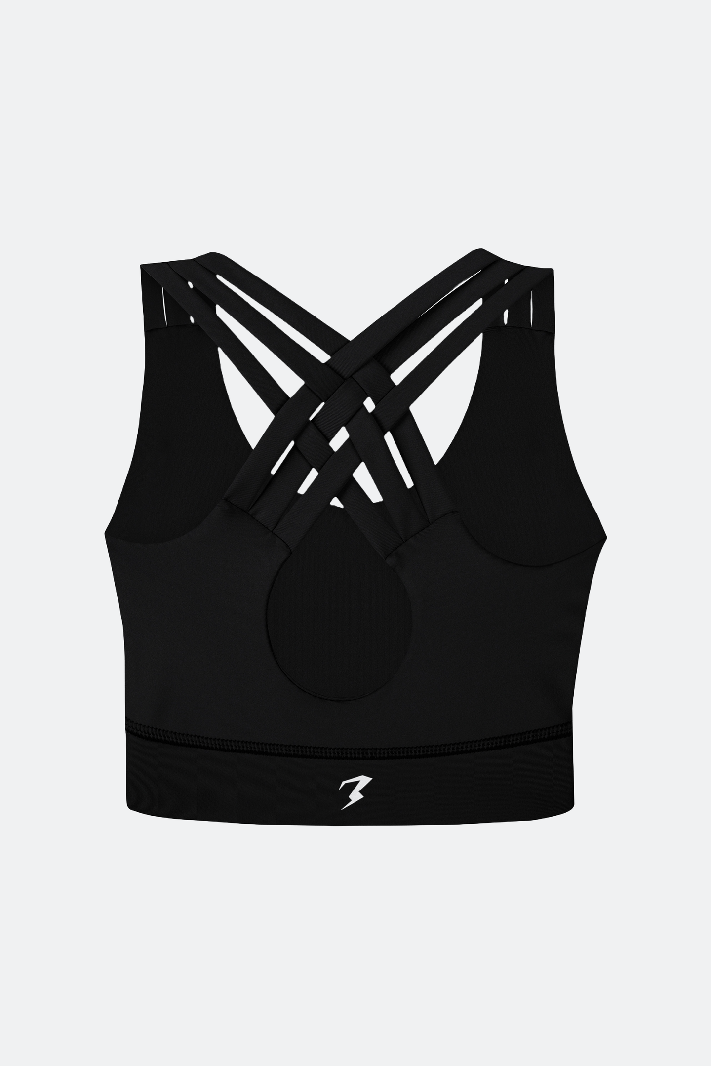 moisture wicking black sports bra for intense training