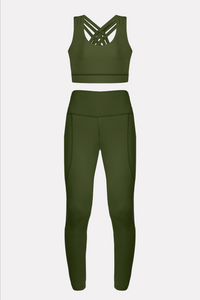 moisture wicking sports bra green for high impact workouts