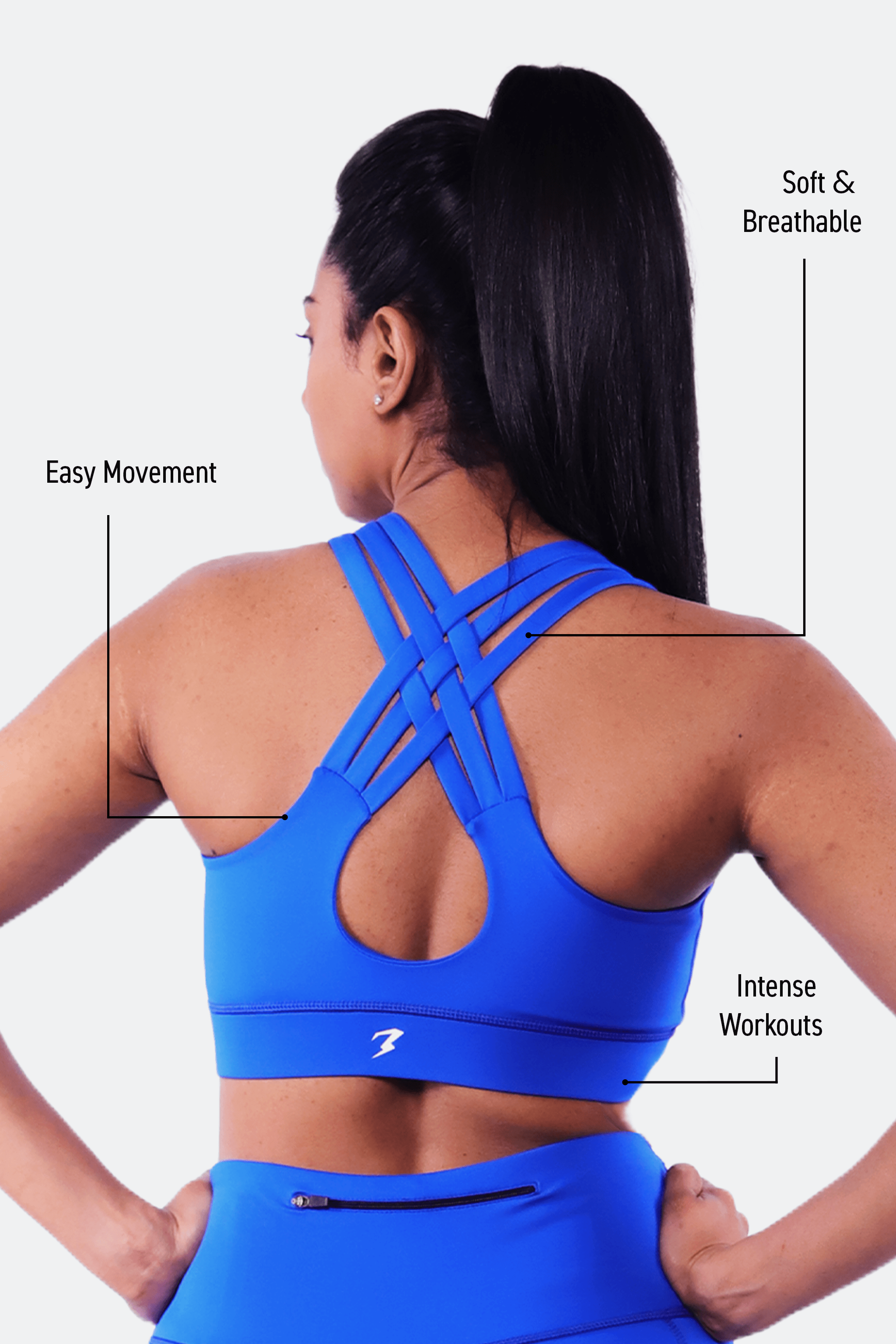 soft fabric high waisted blue set for running