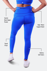 stylish blue workout set for women with leggings and top