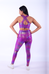 stylish plum workout set for gym and fitness