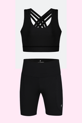 tight black shorts