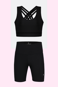 tight black shorts